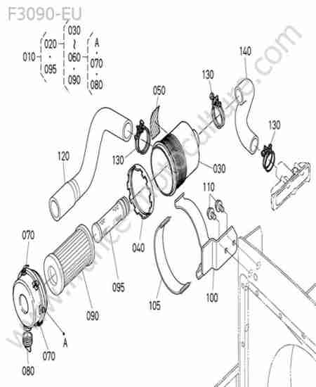 KUBOTA - F3090 : Filtre air
