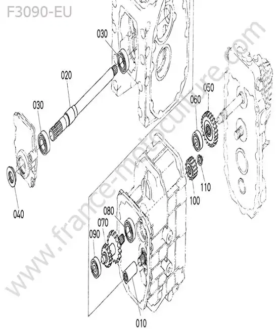Arbre prise force KUBOTA F3090