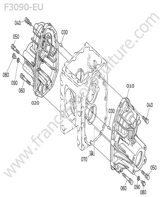 Carter reducteur avant KUBOTA F3090
