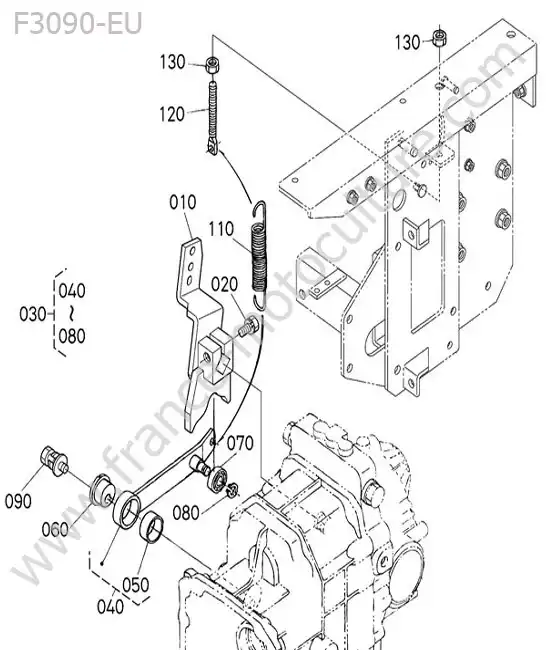 Commande avancement KUBOTA F3090
