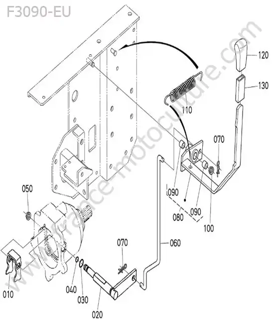 Blocage embrayage arriere KUBOTA F3090