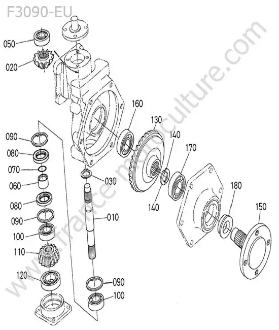 Reducteur arriere KUBOTA F3090