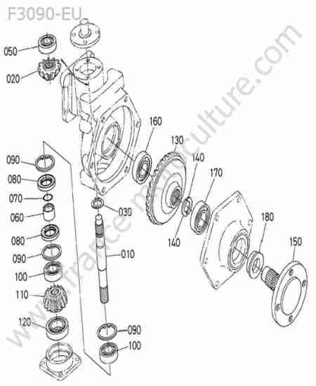 KUBOTA - F3090 : Reducteur arriere