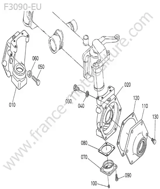 Carter reducteur arriere KUBOTA F3090