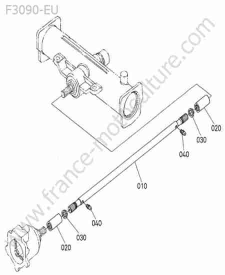 KUBOTA - F3090 : Arbre entrainement arriere