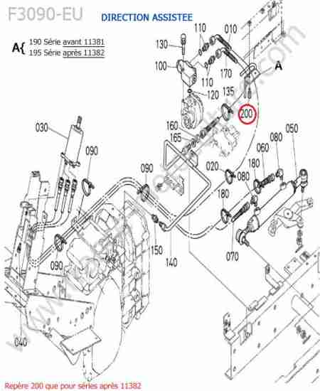 KUBOTA - F3090 : Orbitrol / circuit hydraulique