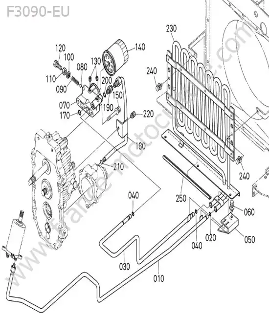 Refroidisseur / filtre KUBOTA F3090