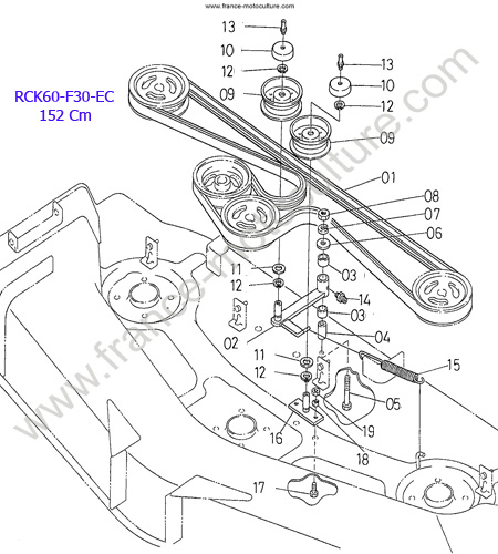 RCK60/courroie KUBOTA F3560