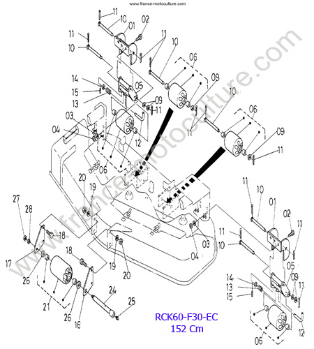 RCK60/galets KUBOTA F3560