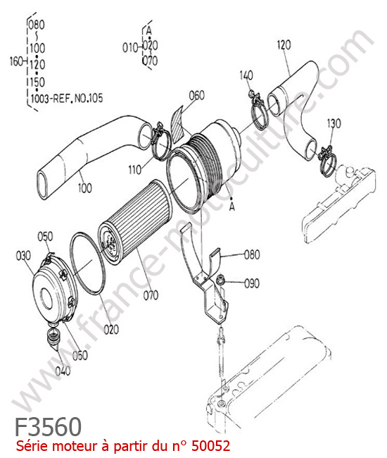 Filtre a air 2 KUBOTA F3560