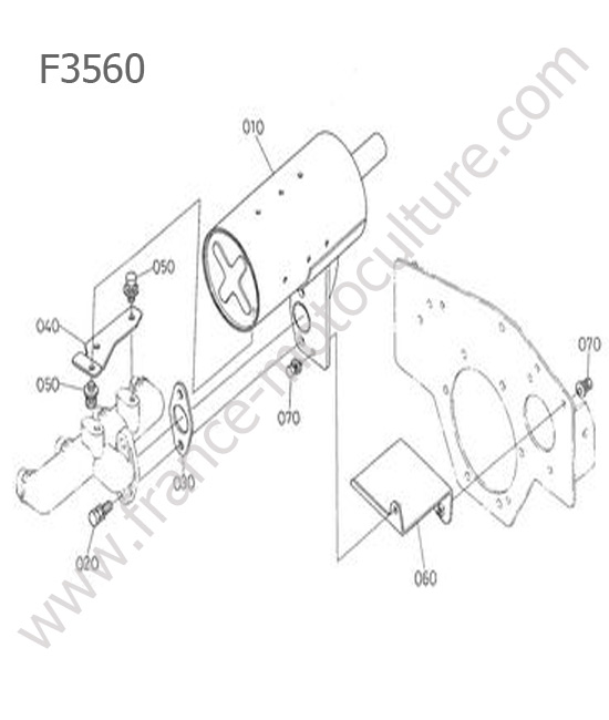 Echappement KUBOTA F3560