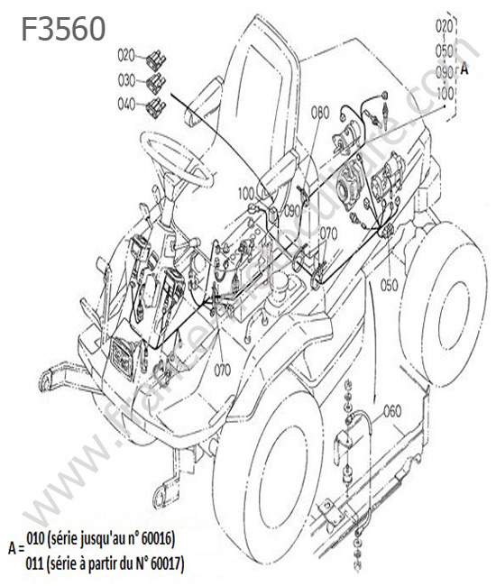 Faisceau electrique KUBOTA F3560