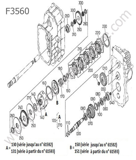 Embrayage KUBOTA F3560