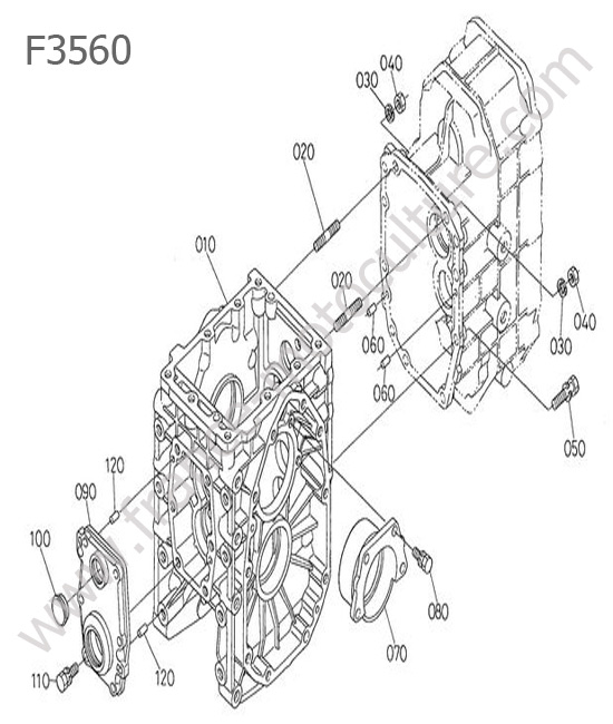 Carter differentiel KUBOTA F3560