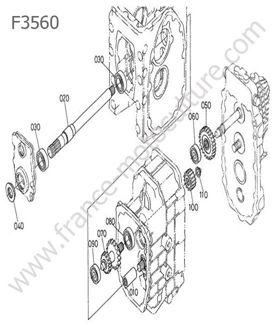 Arbre prise force KUBOTA F3560