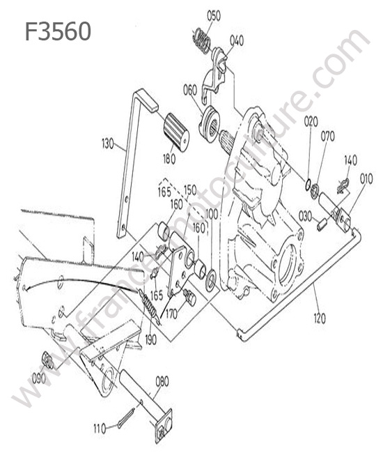Verrouillage differentiel KUBOTA F3560