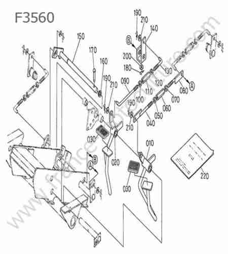 KUBOTA - F3560 : Pedale freins