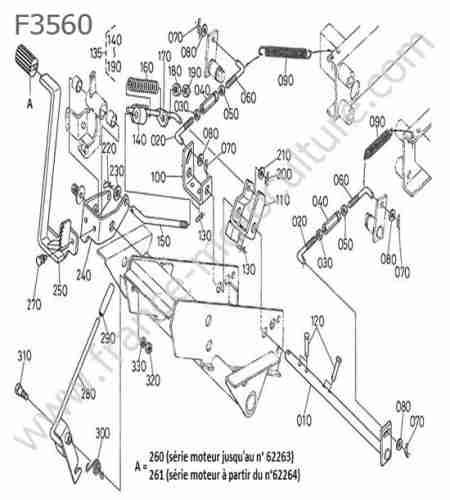 KUBOTA - F3560 : Pedale freins