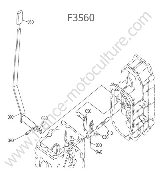 Levier gamme KUBOTA F3560
