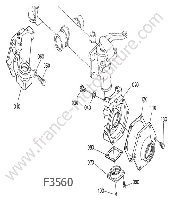 Carter pont arriere KUBOTA F3560