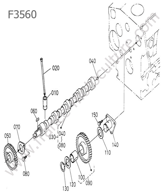 Arbre a cames KUBOTA F3560