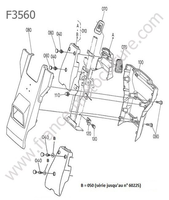 Capot direction KUBOTA F3560