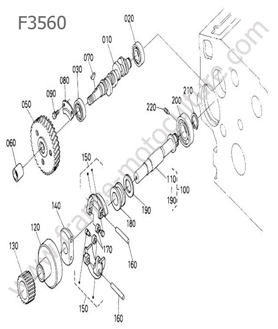 Arbre regulateur KUBOTA F3560