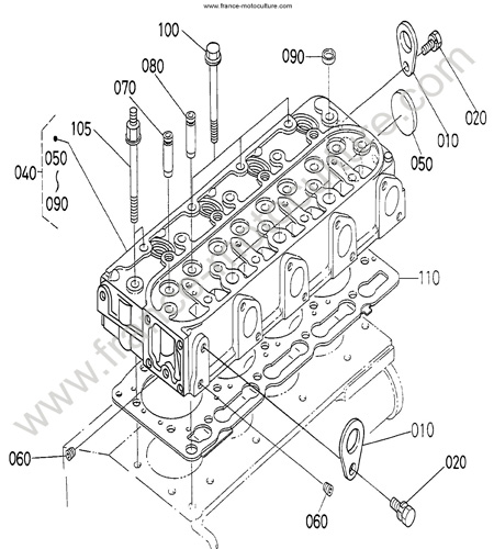 Culasse KUBOTA F3680