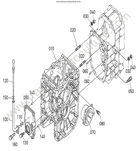 Carter differentiel KUBOTA F3680