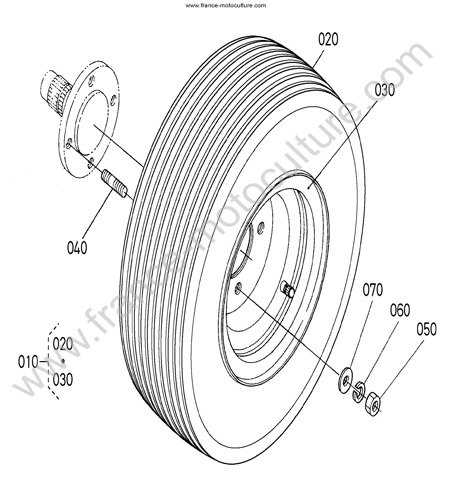Roue AR KUBOTA F3680