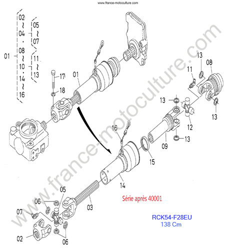 RCK54/Cardan 2 KUBOTA F3680