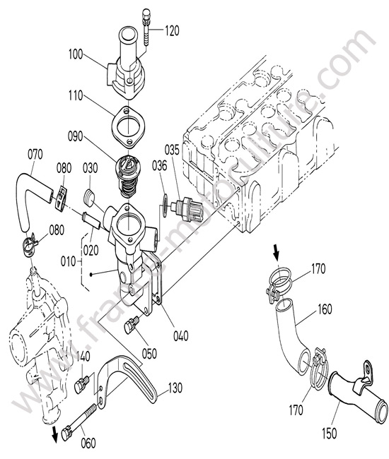 Thermostat KUBOTA F3890