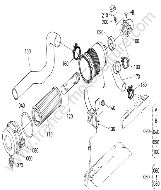 Filtre a air KUBOTA F3890
