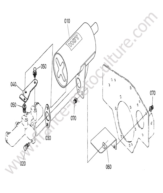 Echappement KUBOTA F3890
