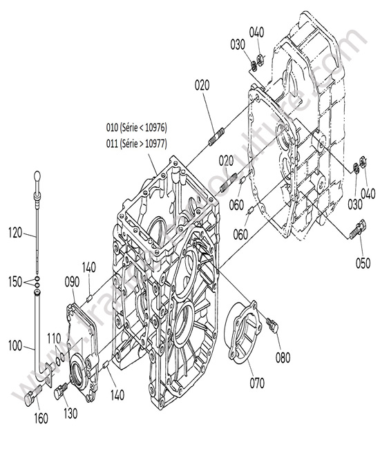 Carter differentiel KUBOTA F3890