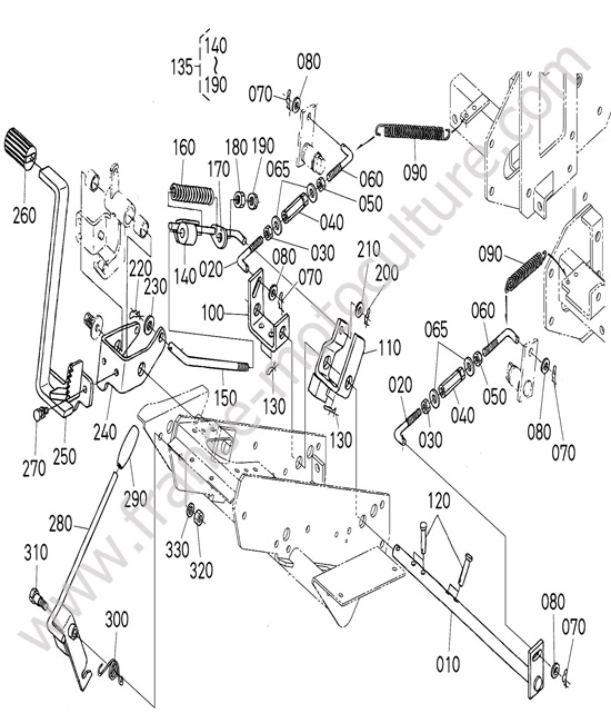 Pédale freins KUBOTA F3890