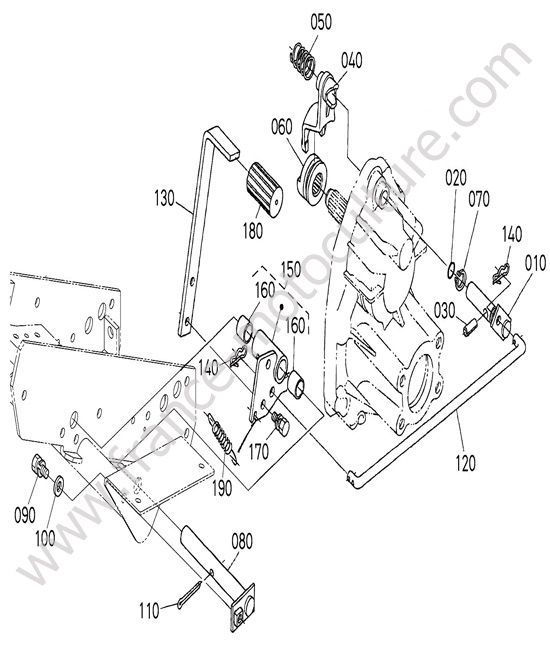 Verrouillage differentiel KUBOTA F3890
