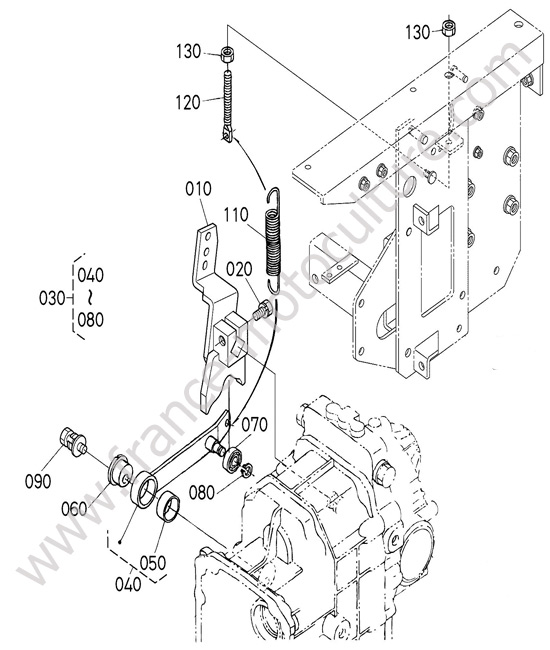 Commande avance KUBOTA F3890