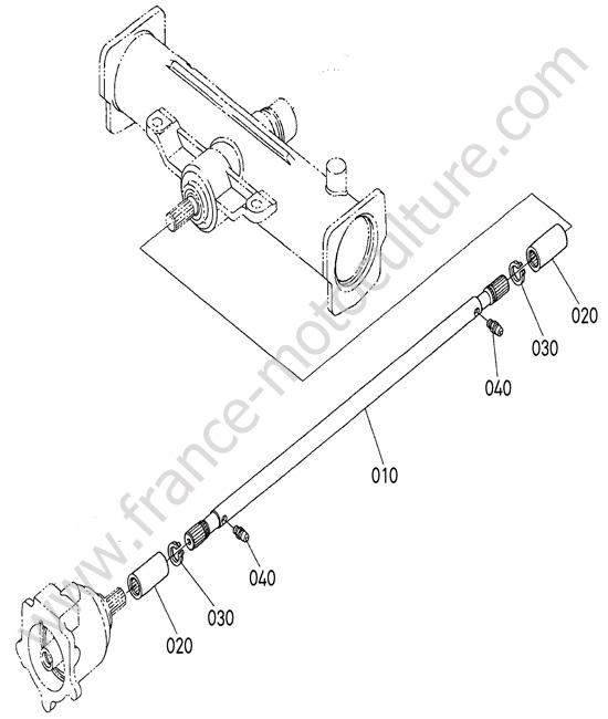 Arbre entrainement KUBOTA F3890