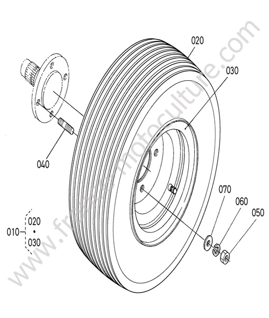 Roue AR KUBOTA F3890