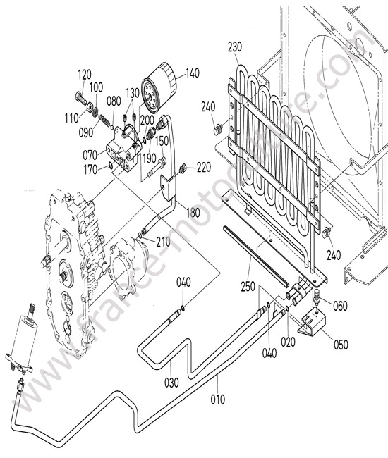 Circuit refroidisseur KUBOTA F3890