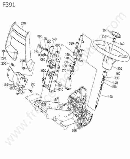 KUBOTA - F391 : Colonne direction