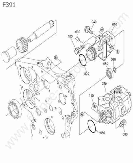 KUBOTA - F391 : Pompe hydraulique
