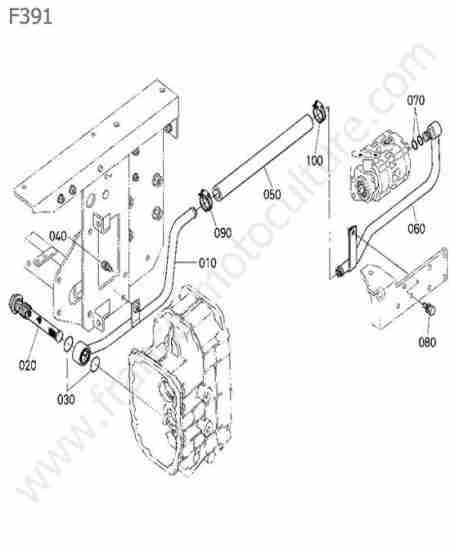 KUBOTA - F391 : Circuit aspiration