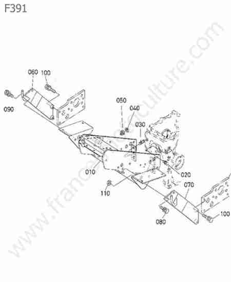 KUBOTA - F391 : Chassis avant