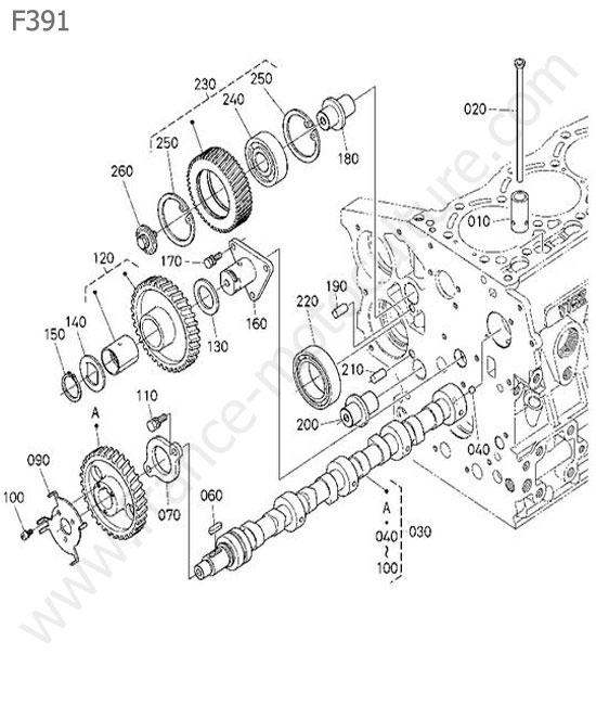 Arbre cames KUBOTA F391