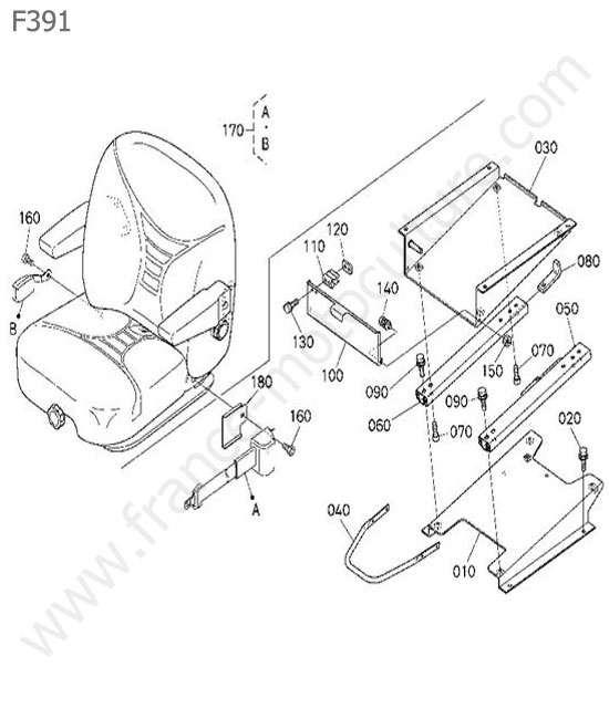 Support siege KUBOTA F391