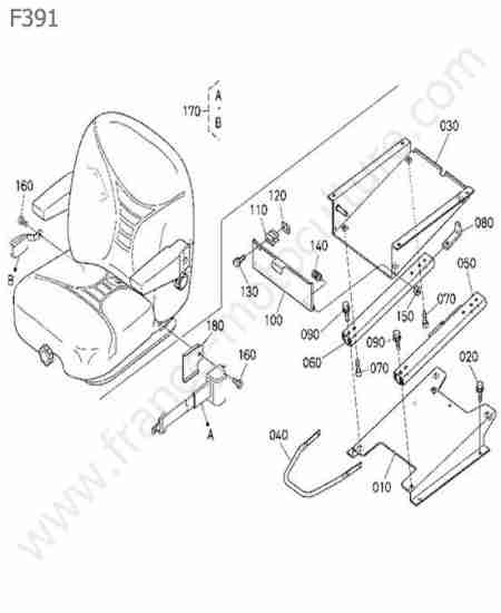 KUBOTA - F391 : Support siege