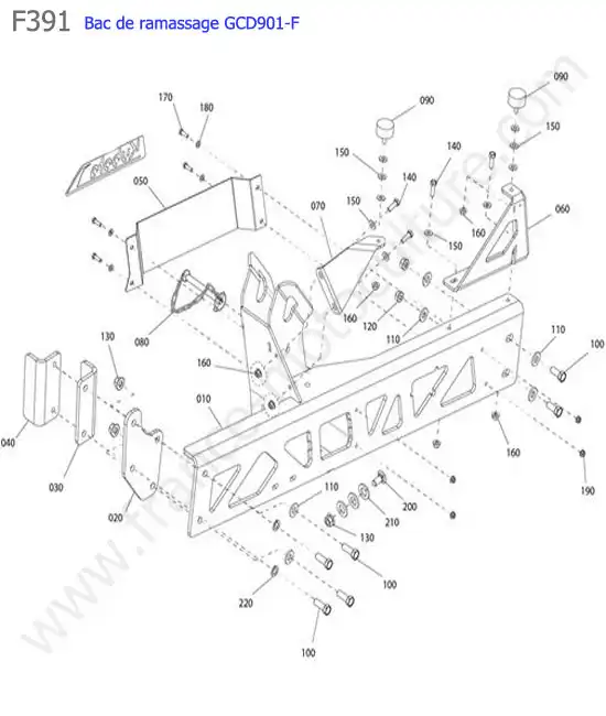 GCD901F / chassis droit KUBOTA F391
