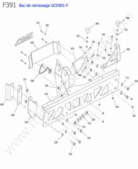 KUBOTA - F391 : GCD901F / chassis droit